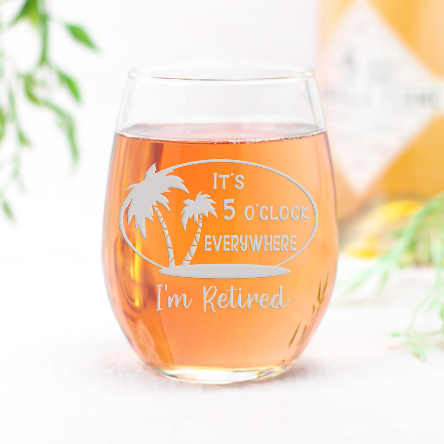 5 Oclock Everywhere Stemless Wine Glass