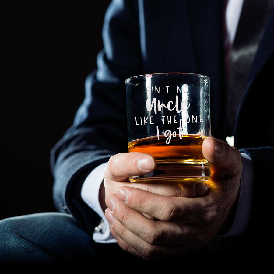 Aint No Uncle Like The One Round Rocks Glass
