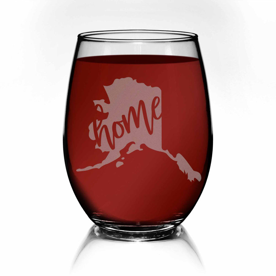 Alaska State Stemless Wine Glass