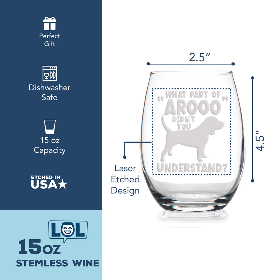 Beagle Aroo Understand Stemless Wine Glass