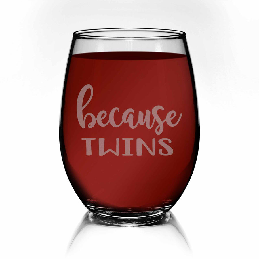 Because Twins Stemless Wine Glass
