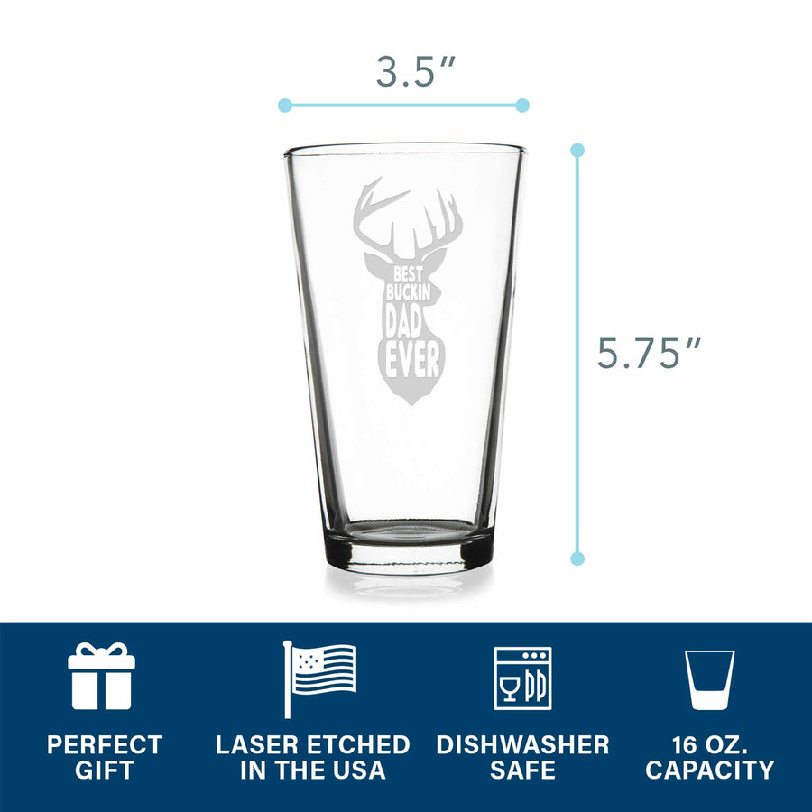 Best Buckin Dad Pint Glass