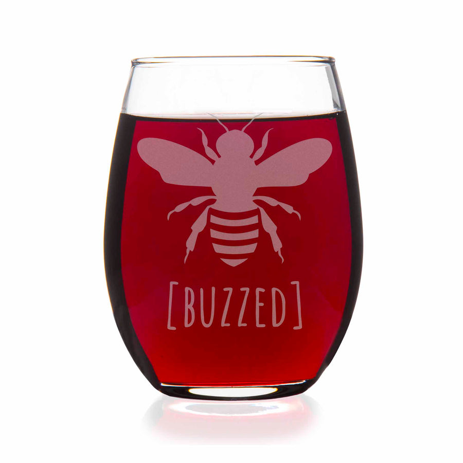 Bubmle Bee Buzzed Stemless Wine Glass