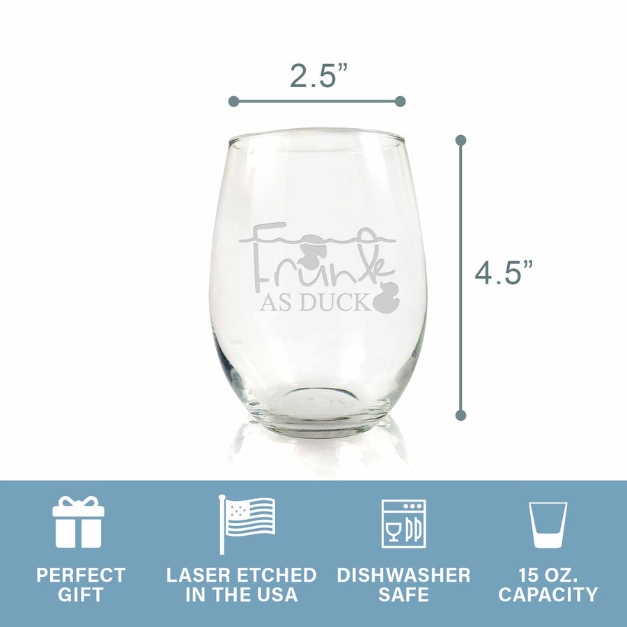 Frunk As Duck Stemless Wine Glass
