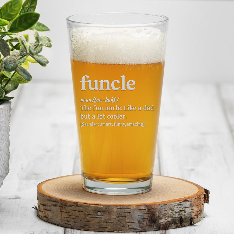 Funcle Definition Uncle Pint Beer Glass