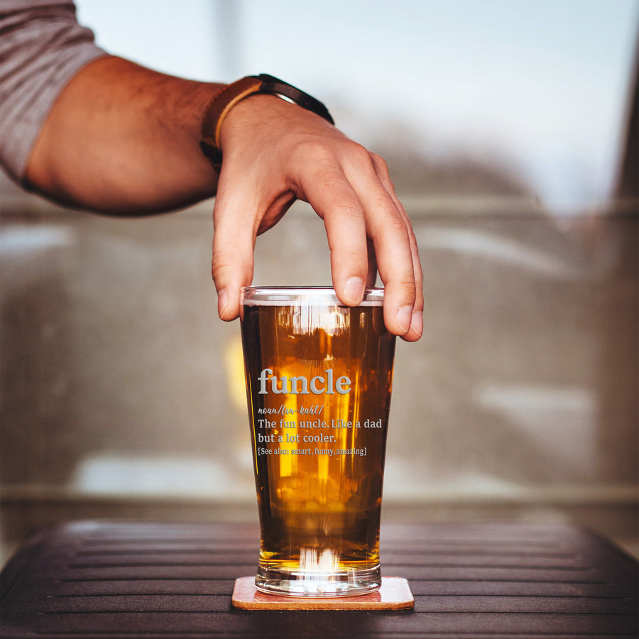 Funcle Definition Uncle Pint Beer Glass
