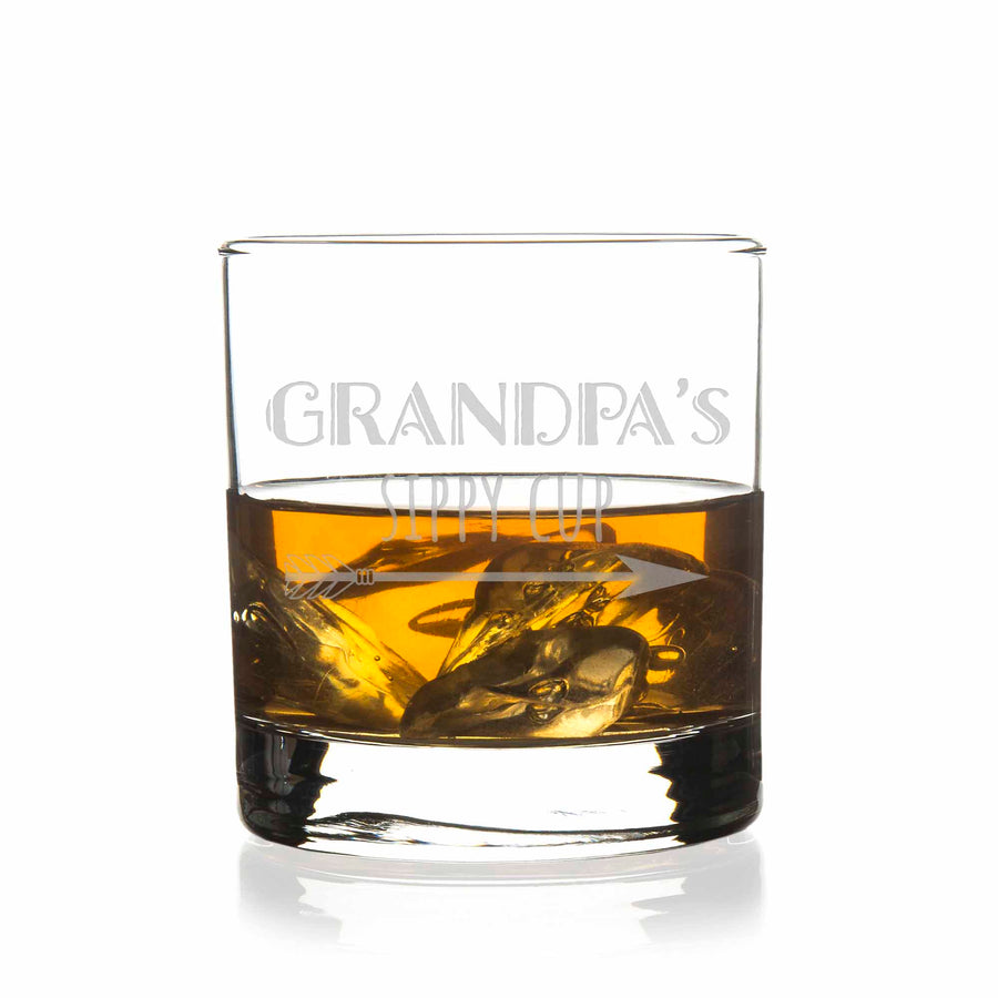 Grandpas Sippy Cup Round Rocks Glass