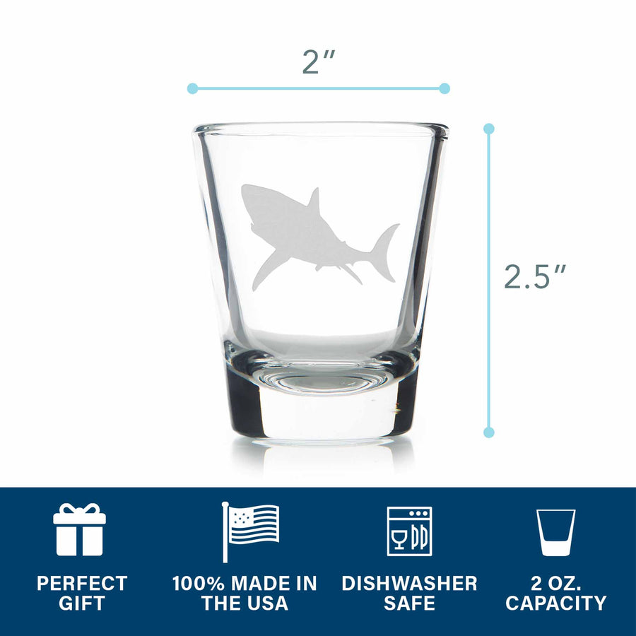 Great White Shark Standard Shot Glass