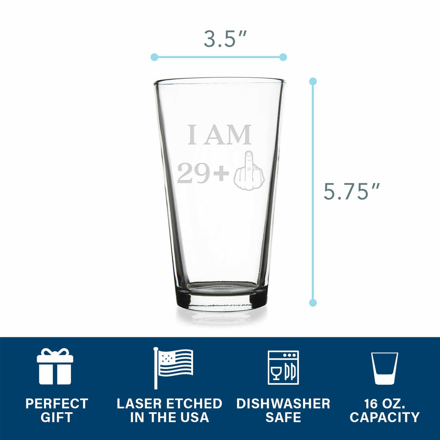 Im 29 Plus Male Pint Glass