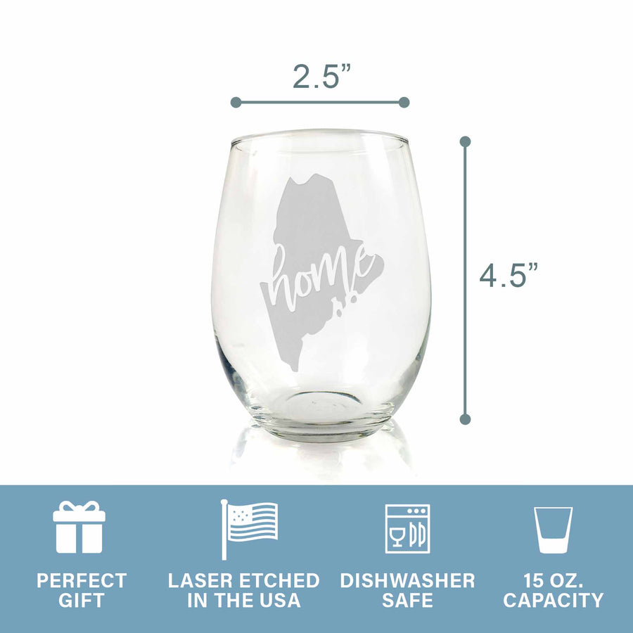 Maine 16oz Insulated Stemless Wine Glass #RTS4909 - WCR Team Store