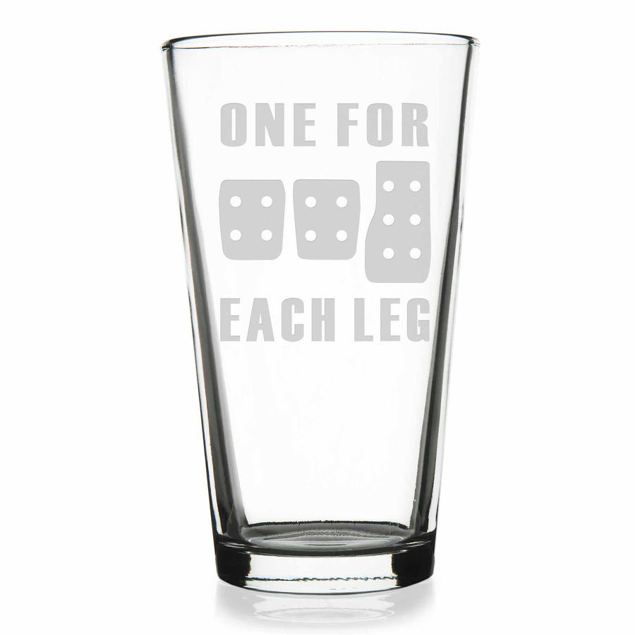 One For Each Leg Car Driver Pint Glass