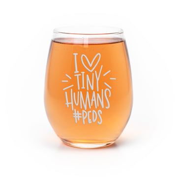 Peds Tiny Humans Stemless Wine Glass