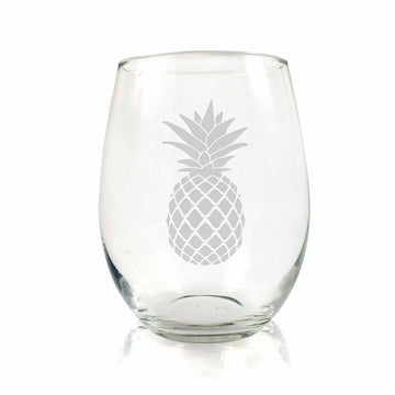 Pineapple Stemless Wine Glass