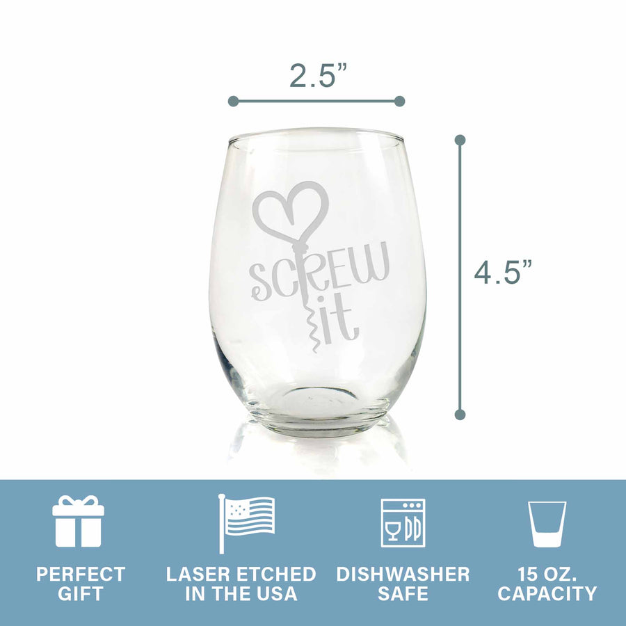 Screwit Stemless Wine Glass
