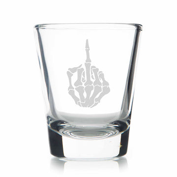 Skeleton Middle Finger Standard Shot Glass