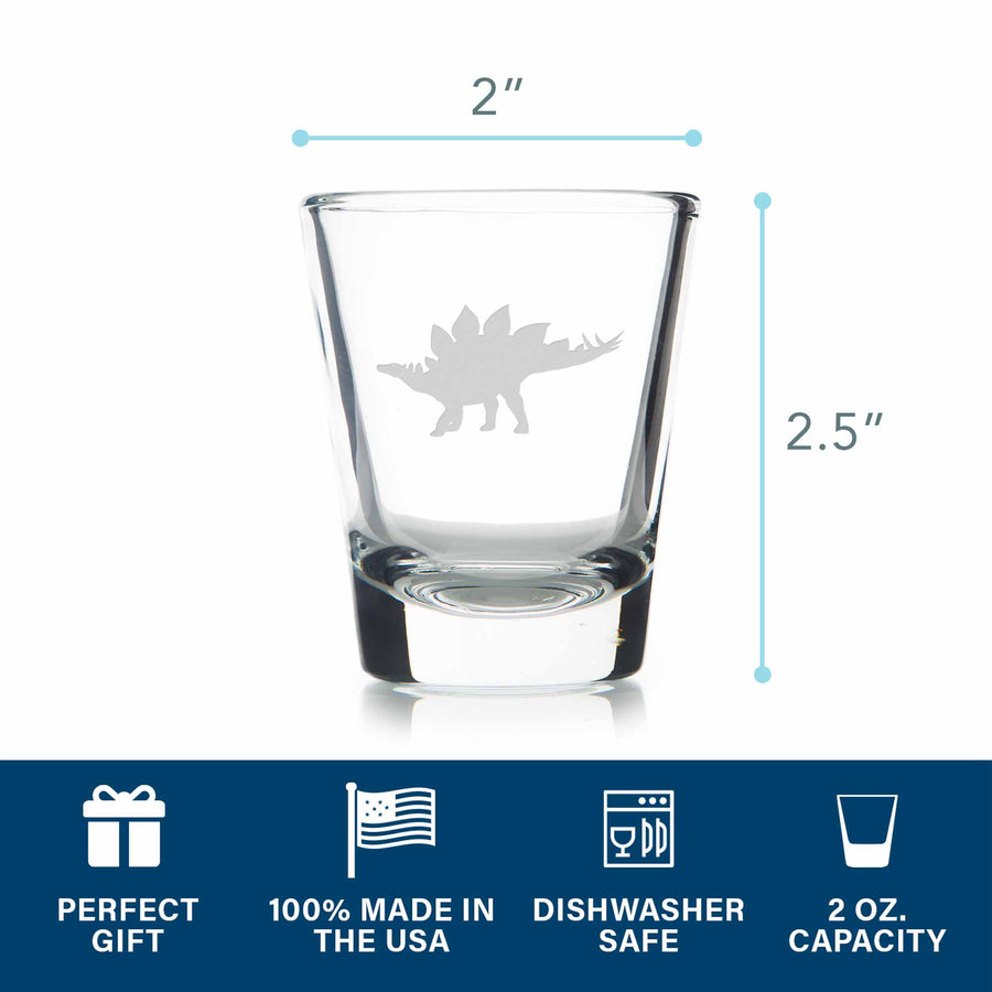Stegosaurus Dinosaur Standard Shot Glass