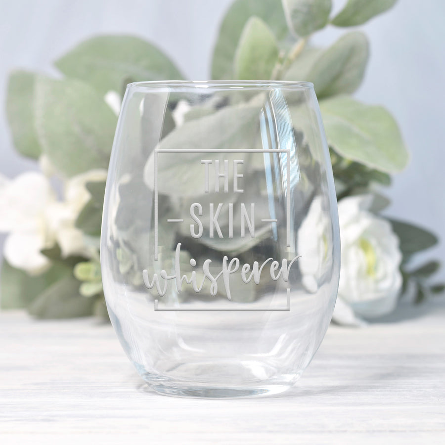 The Skin Whisperer Stemless Wine Glass
